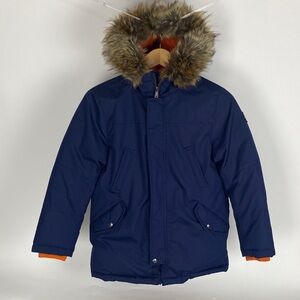 Polo Ralph Lauren Faux Fur Trim Down Jacket Boys Size Medium